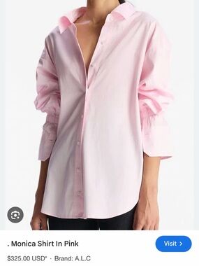 A.L.C. Monica Pink Button-Down Shirt